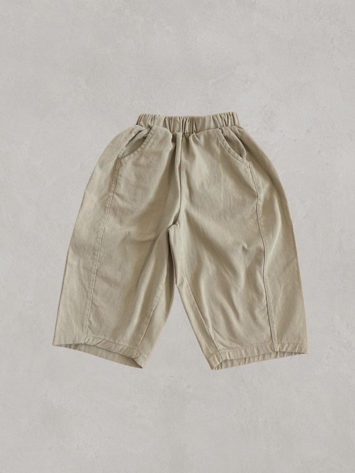 Curved Pants Beige
