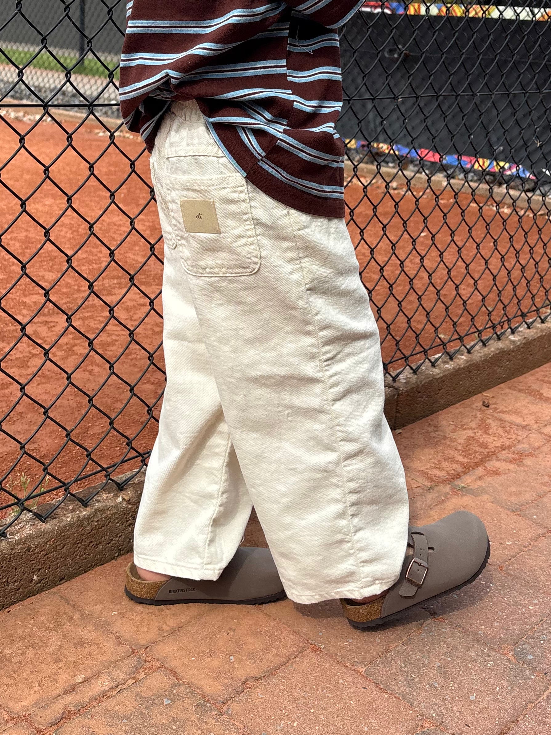 DENIM CREAM PANTS