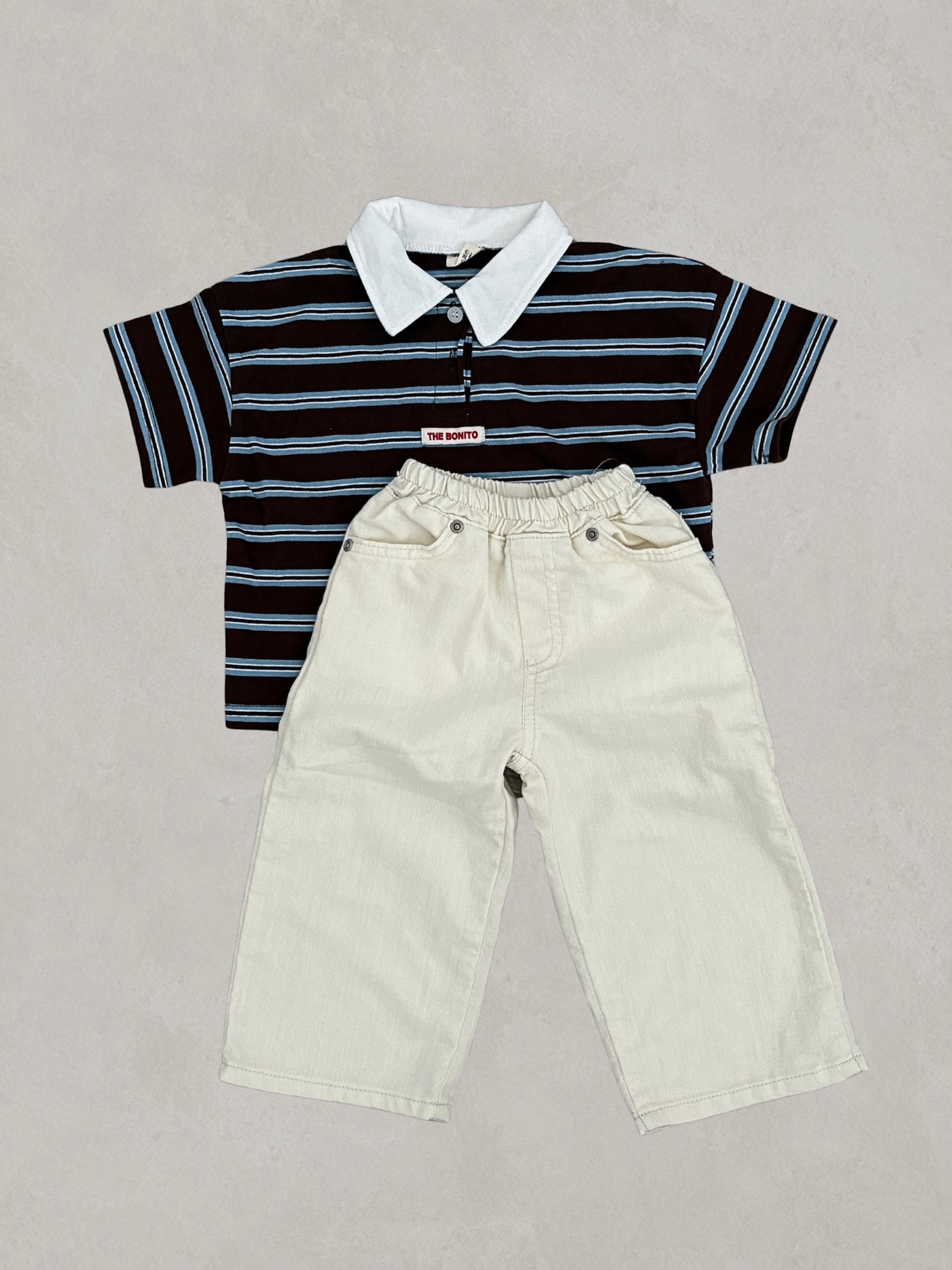 DENIM CREAM PANTS